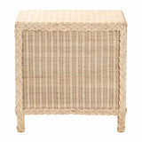 Calvin Bohemian Natural Rattan 1-drawer Bedside / Nightstand