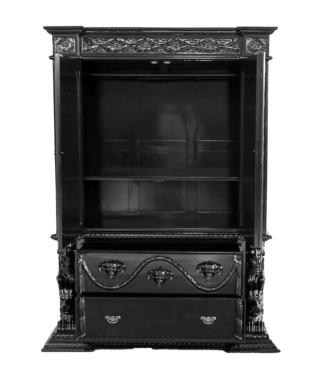 Daze Hand-Carved Gothic Wardrobe Armoire