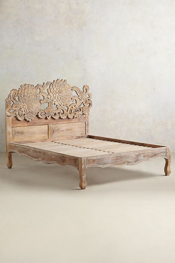 Mango Wood Handcrafted Lotus Bed