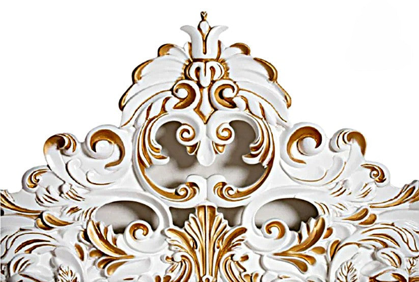 Royalty Solid Mango Wood Hand Carved Platform Platform Bed