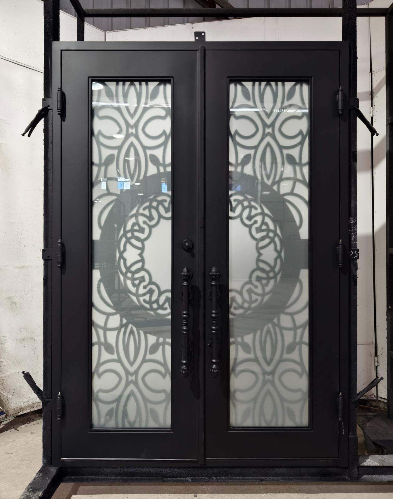 Pride Kopa Iron Glass entry Double Door