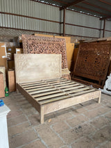 Hand Carved Ornithology Bed / Bedside