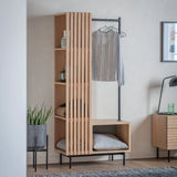 Dura Solid Wood Natural Open Armoire/Wardrobe