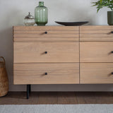 Dura Solid Wood Natural 6 Drawer Chest