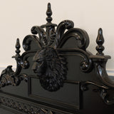 Lion Head Hand Carved Gothic Style Solid Wooden  Bed