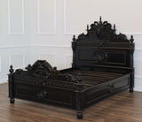 Lion Head Hand Carved Gothic Style Solid Wooden  Bed