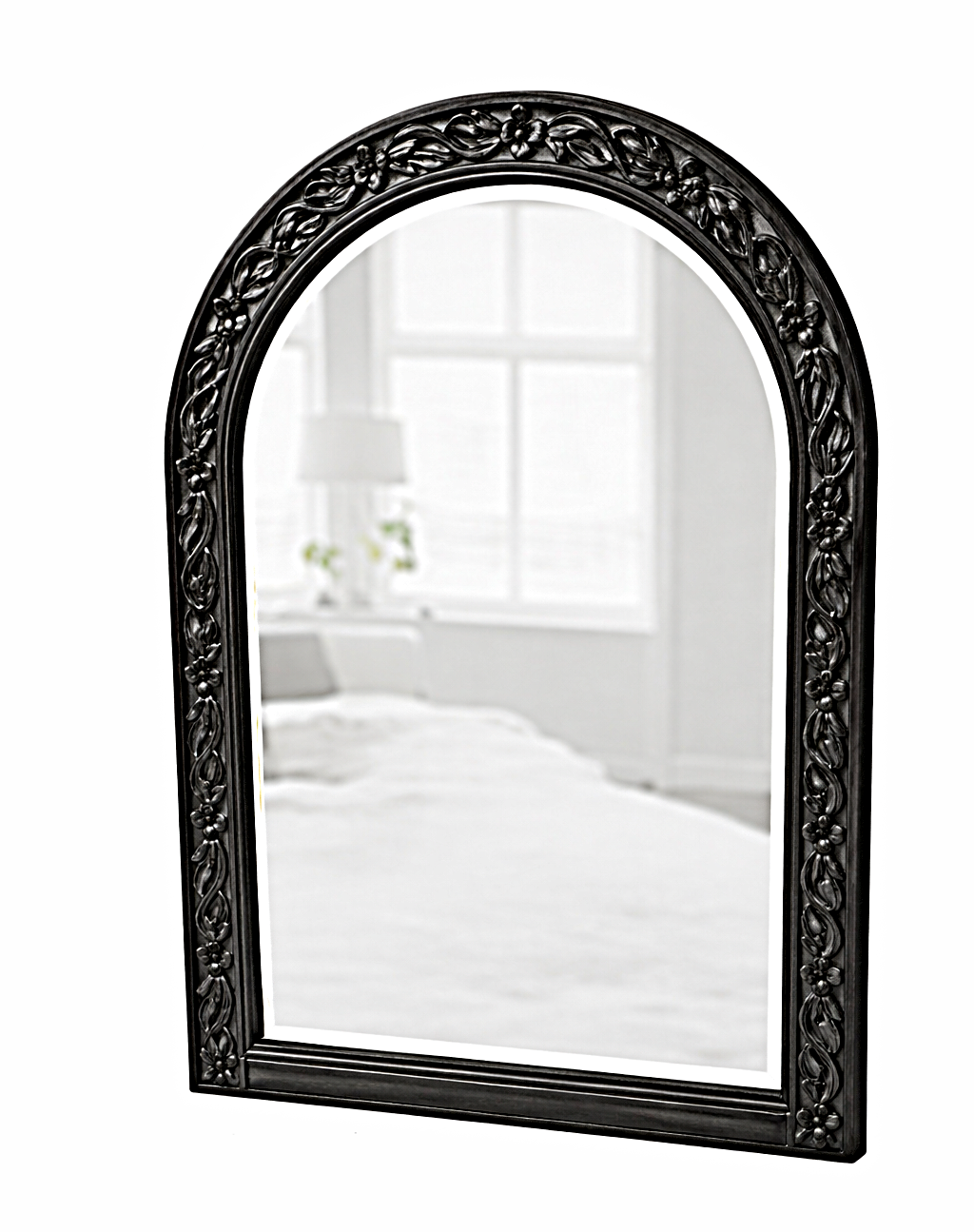 Indian Hand-Carved Wood Canopy Platform Platform Bed Frame