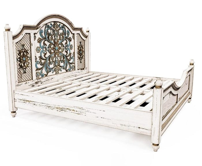 Huma Hand Carved Solid Wooden Platform Bed / Bedroom Set