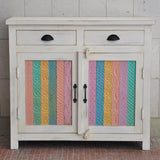 Rainbow Carved 2 Door Wooden Sideboard 100-40-90