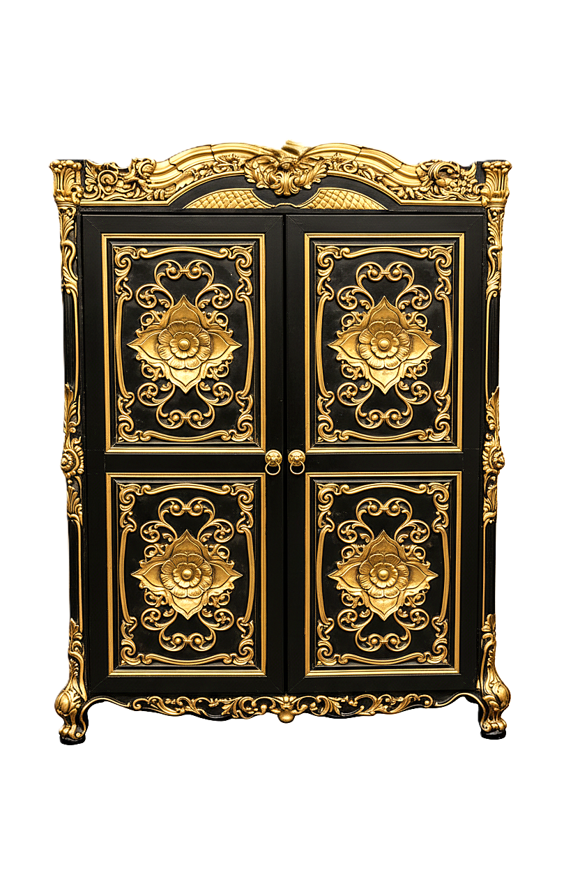 Majesty Hand-Carved Solid Mango Wood Armoire