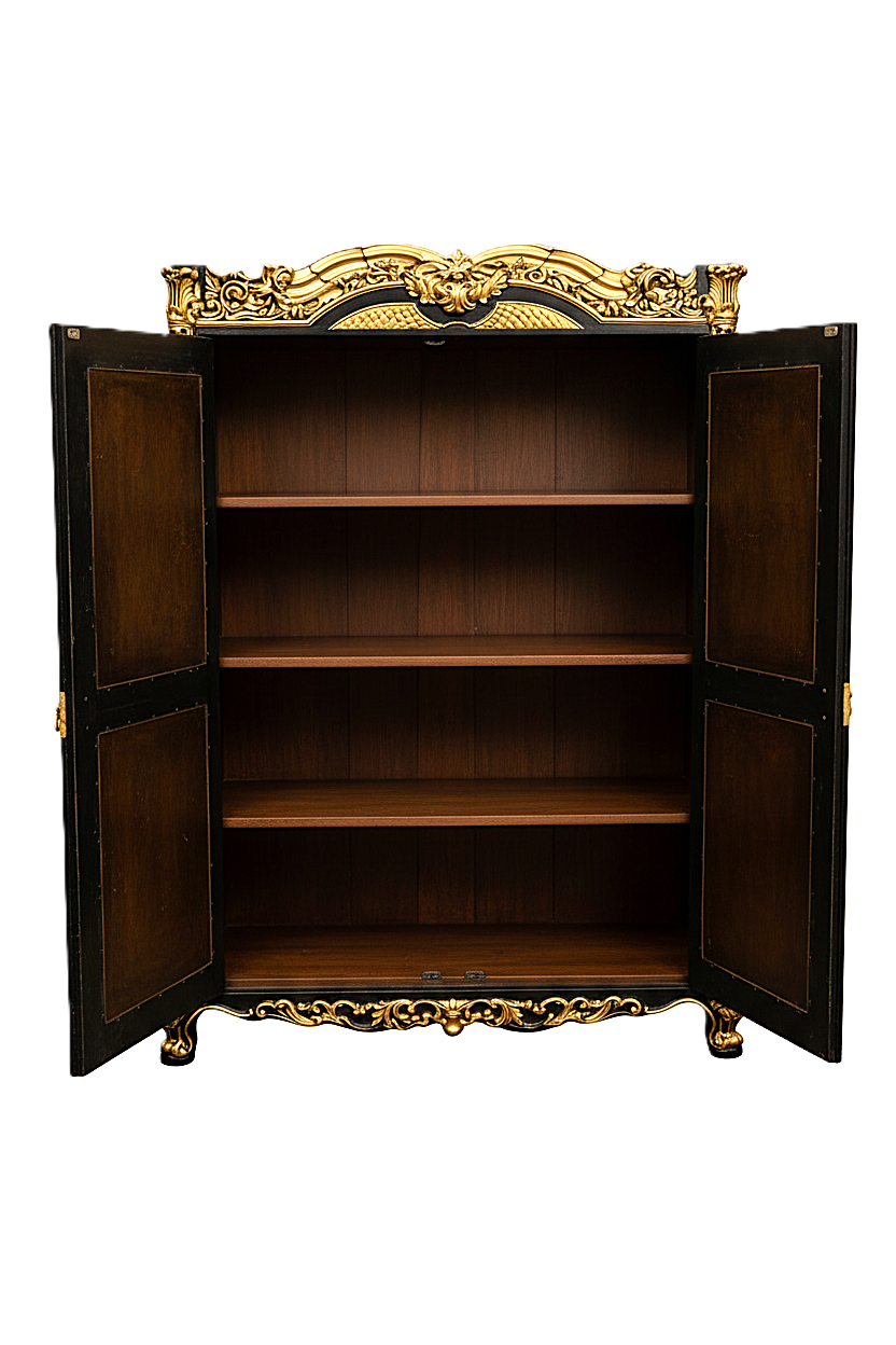 Majesty Hand-Carved Solid Mango Wood Armoire