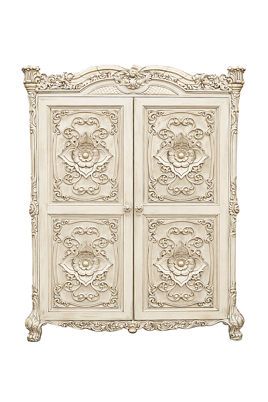 Majesty Hand-Carved Solid Mango Wood Armoire