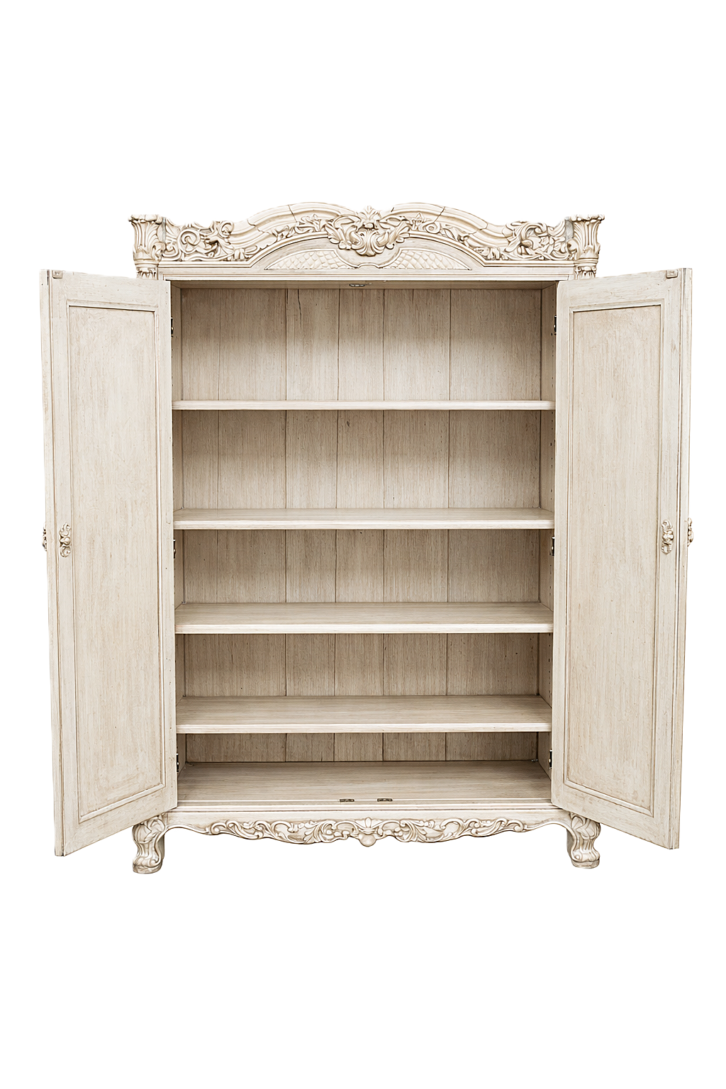 Majesty Hand-Carved Solid Mango Wood Armoire