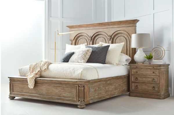 Romana Rustic Solid Wooden Platform Bed with Storage
