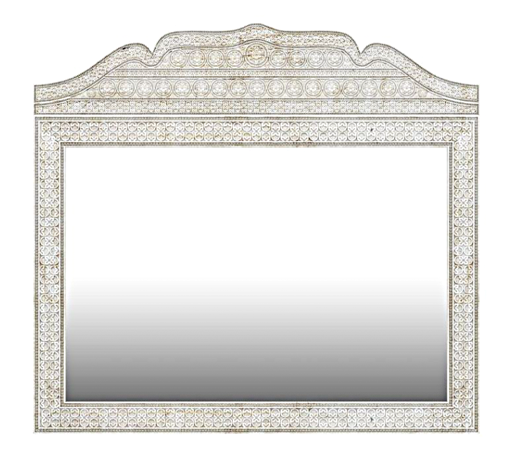 KHALIFA Solid Mango Wood Hand Carved Moroccan Style Mirror Frame