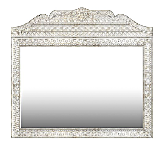 KHALIFA Solid Mango Wood Hand Carved Moroccan Style Mirror Frame