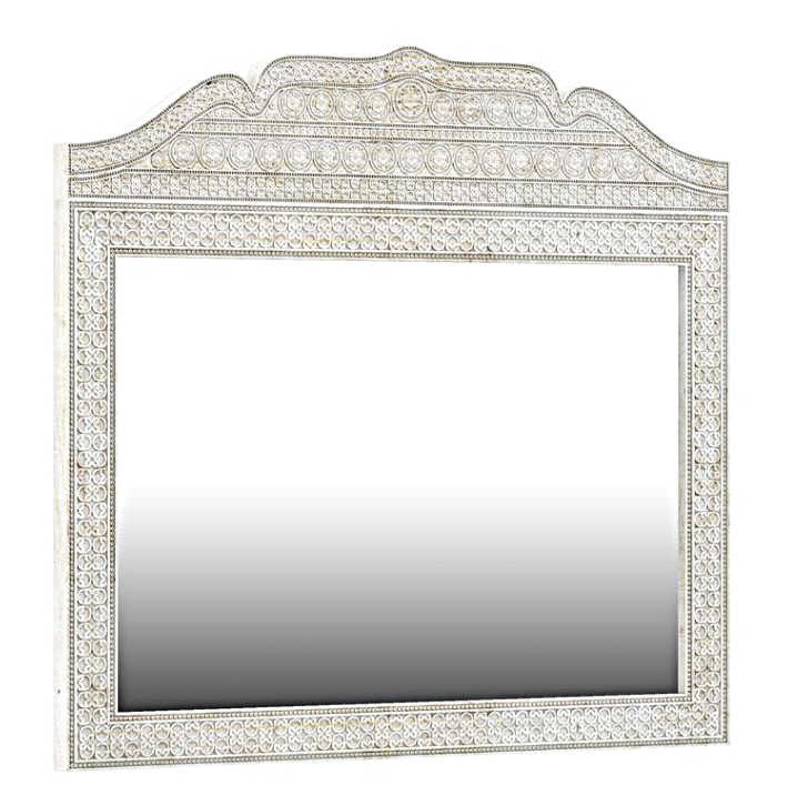 KHALIFA Solid Mango Wood Hand Carved Moroccan Style Mirror Frame