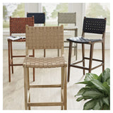 Aeterna Solid wood low back Bar/Counter Stool