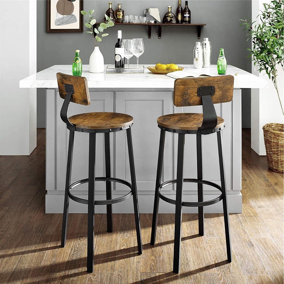 Abra Bar chairs with Footrest - Bar Stool Industrial - Industrial - Stable – handcrafted solid wood furniture