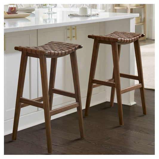 Aeterna Solid Wood Recamier Bar/Counter stool – handcrafted solid wood furniture