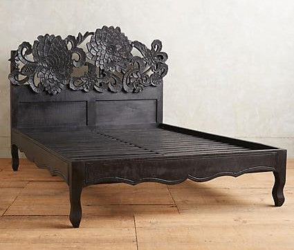 Mango Wood Handcrafted Lotus Bed