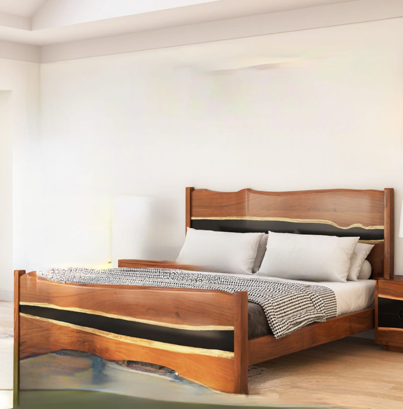 Epoxy Wooden Elegant 5Pcs Bedroom Set