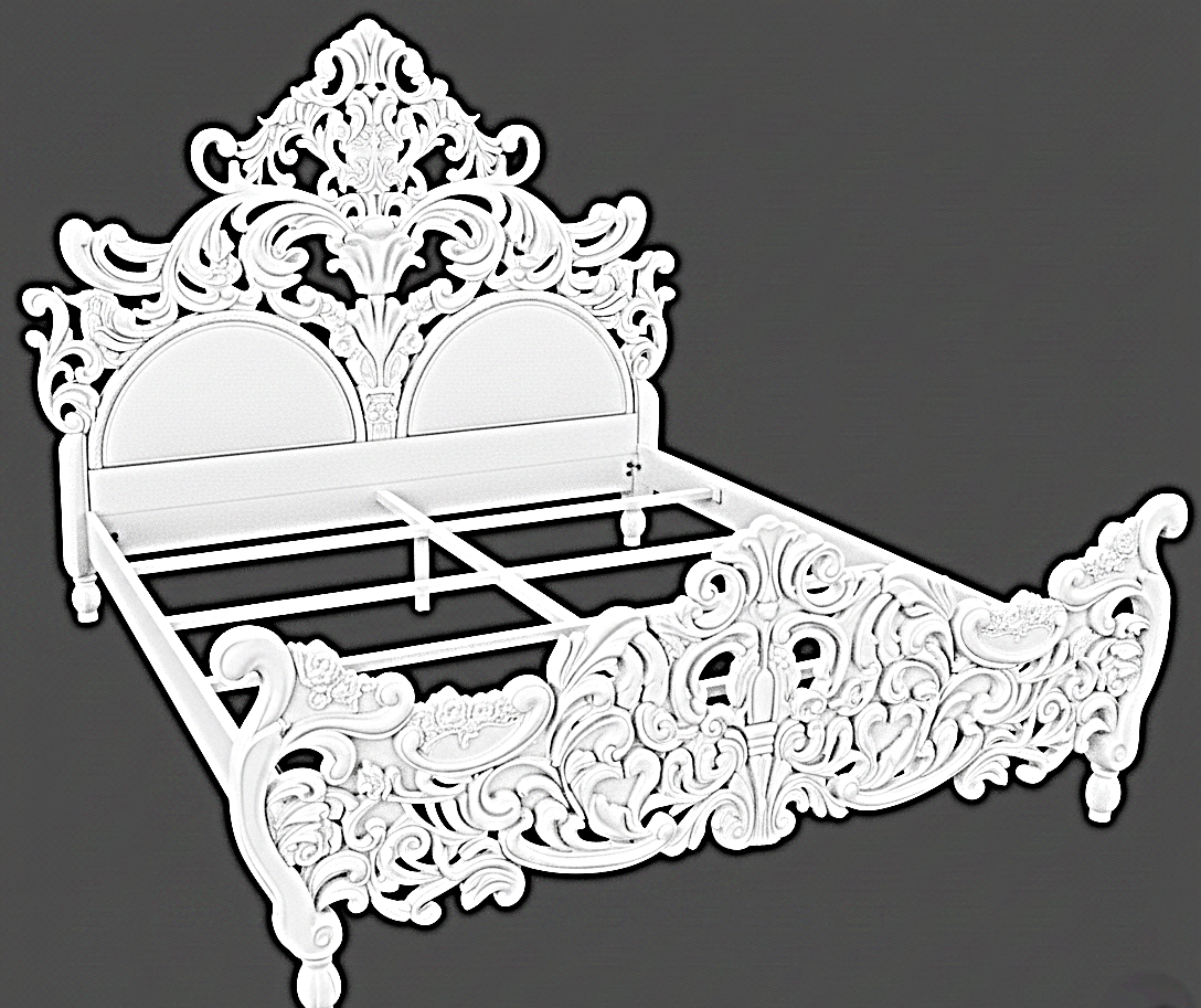 Bonita Indian Hand Carved Solid Mango Wood Bed – handcrafted solid wood furniture