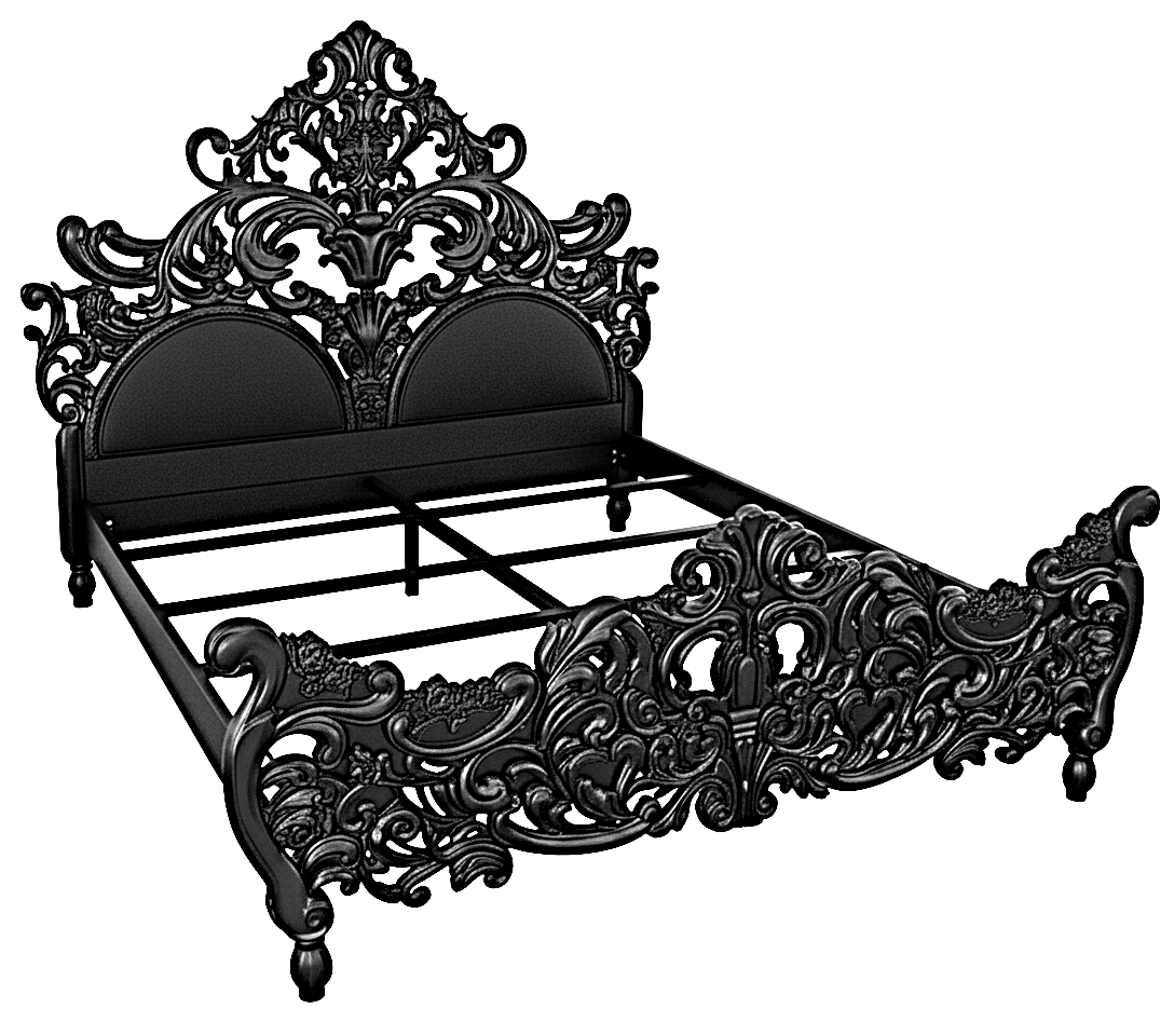 Bonita Indian Hand Carved Solid Mango Wood Bed – handcrafted solid wood furniture