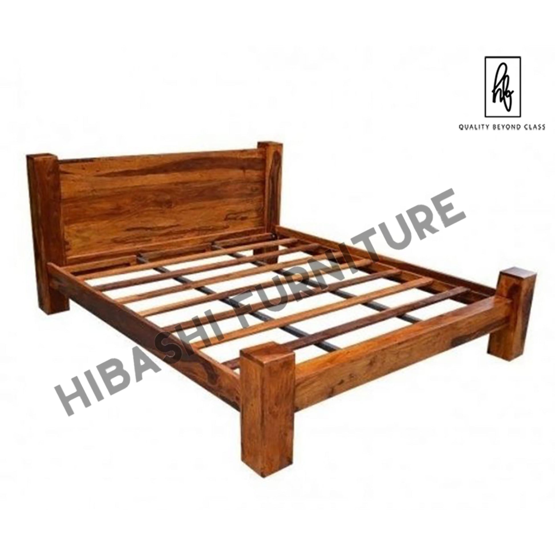 Boston Contemporary Solid Wooden Bed – handcrafted solid wood furniture