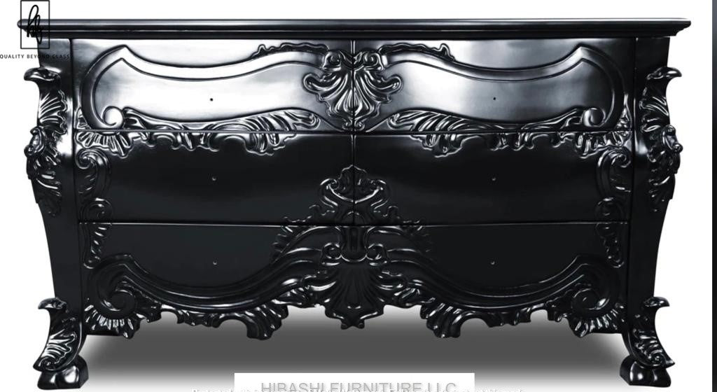 Dran Hand Carved Solid Wooden Dresser – handcrafted solid wood furniture