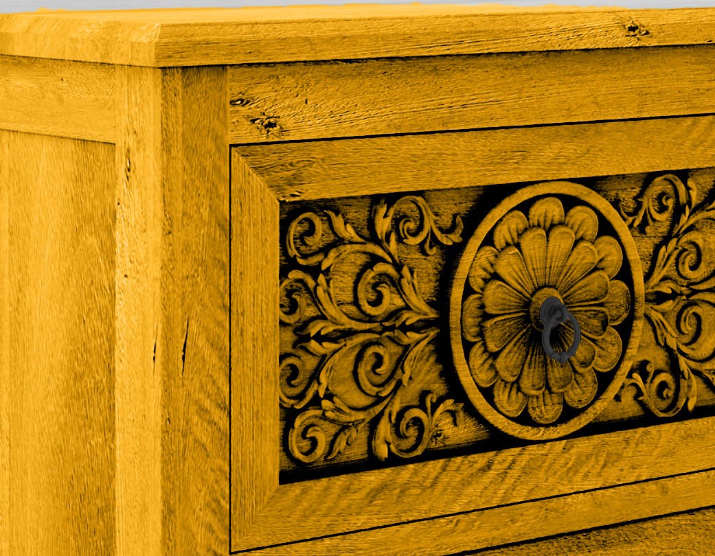 Dynasty Mughal Hand Carved Solid Wooden 2 - Drawer Bedside / Nightstand – handcrafted solid wood furniture