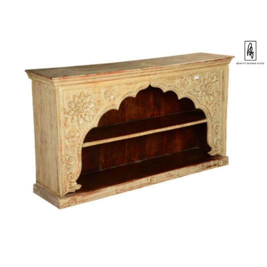 FORIST Solid Mango Wood Hand Carved Bookcase – handcrafted solid wood furniture