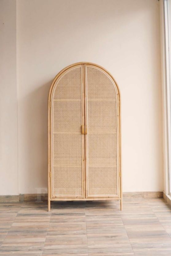 GALINA Rattan Cupboard – handcrafted solid wood furniture