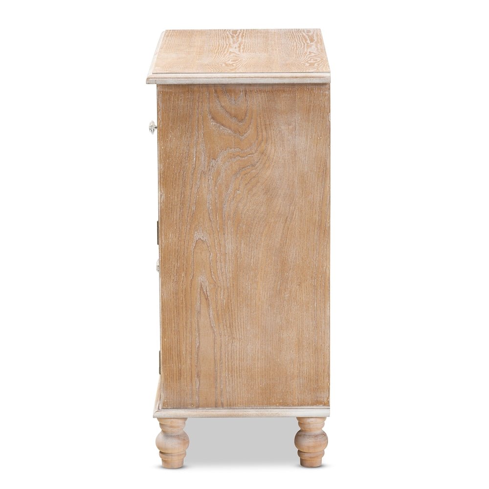 Glam Wooden Rustic Mirrored Storage Cabinet – handcrafted solid wood furniture