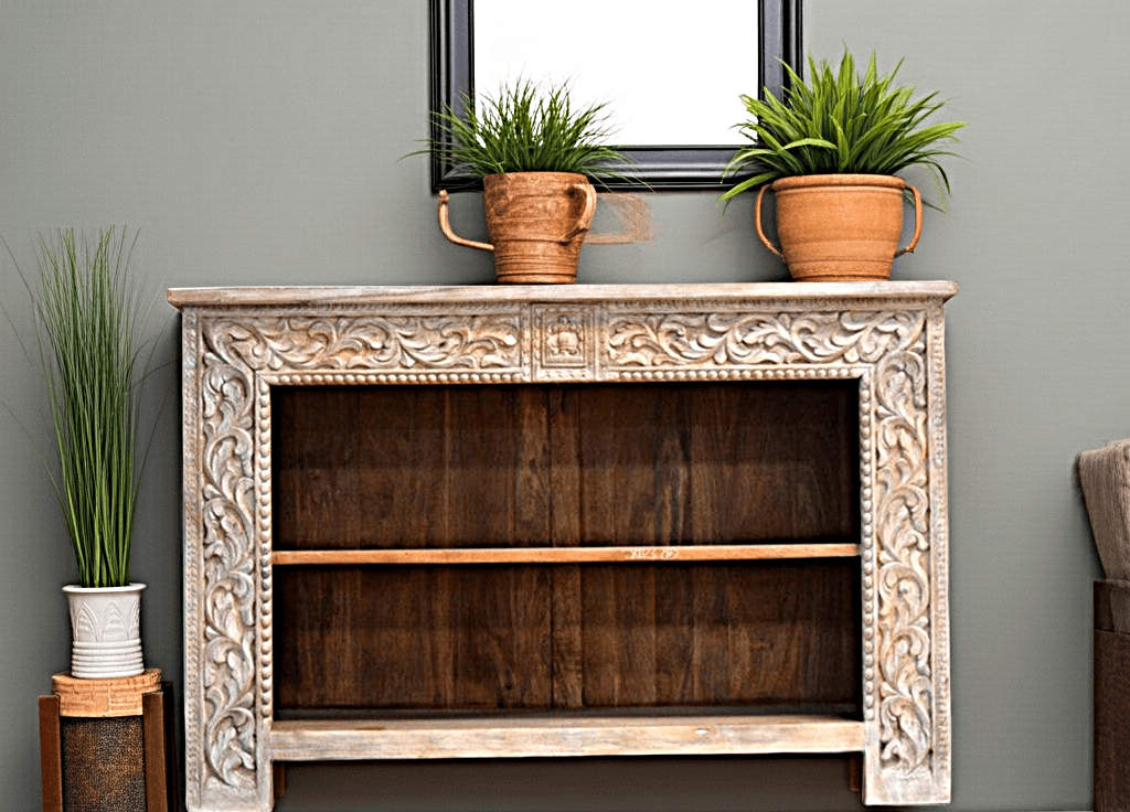 Hand Carved Hall Table – handcrafted solid wood furniture