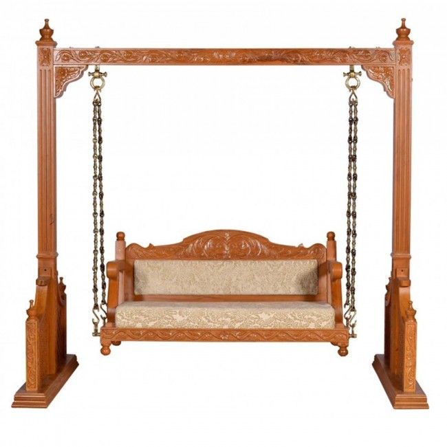 Hand Carved MUGHAL Design Swing – handcrafted solid wood furniture
