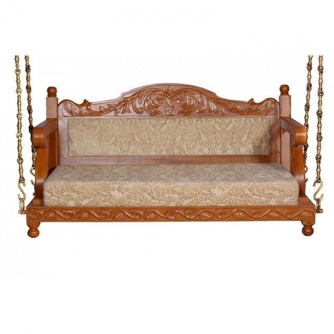 Hand Carved MUGHAL Design Swing – handcrafted solid wood furniture