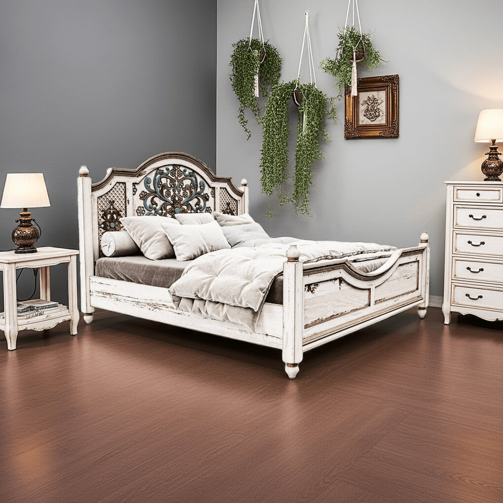Huma Hand Carved Solid Wooden Bed / Bedroom Set - Furniture Home LLC