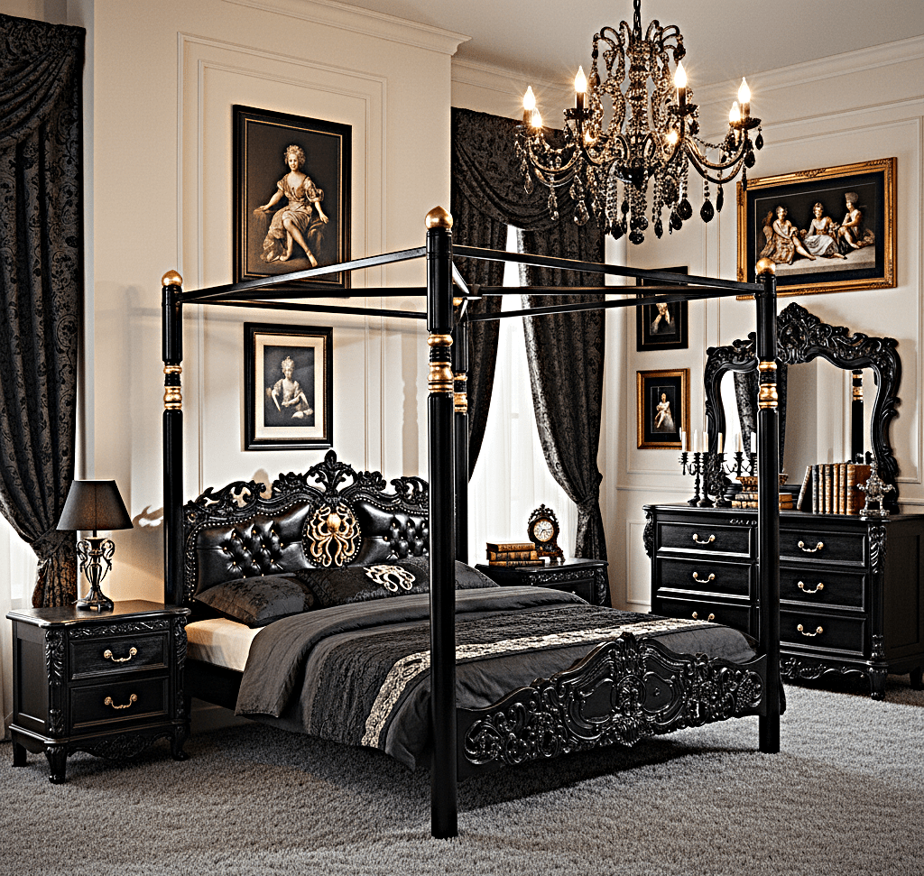 Huni Solid Mango Wood Hand Carved Bed – handcrafted solid wood furniture