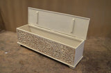 JALI Hand Carved Chest Box, handmade Footboard runner Storage chest