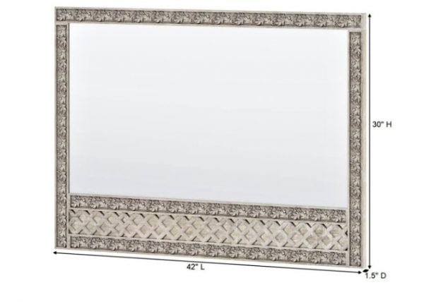Juffair Hand Carved Wooden Mirror Frame – handcrafted solid wood furniture