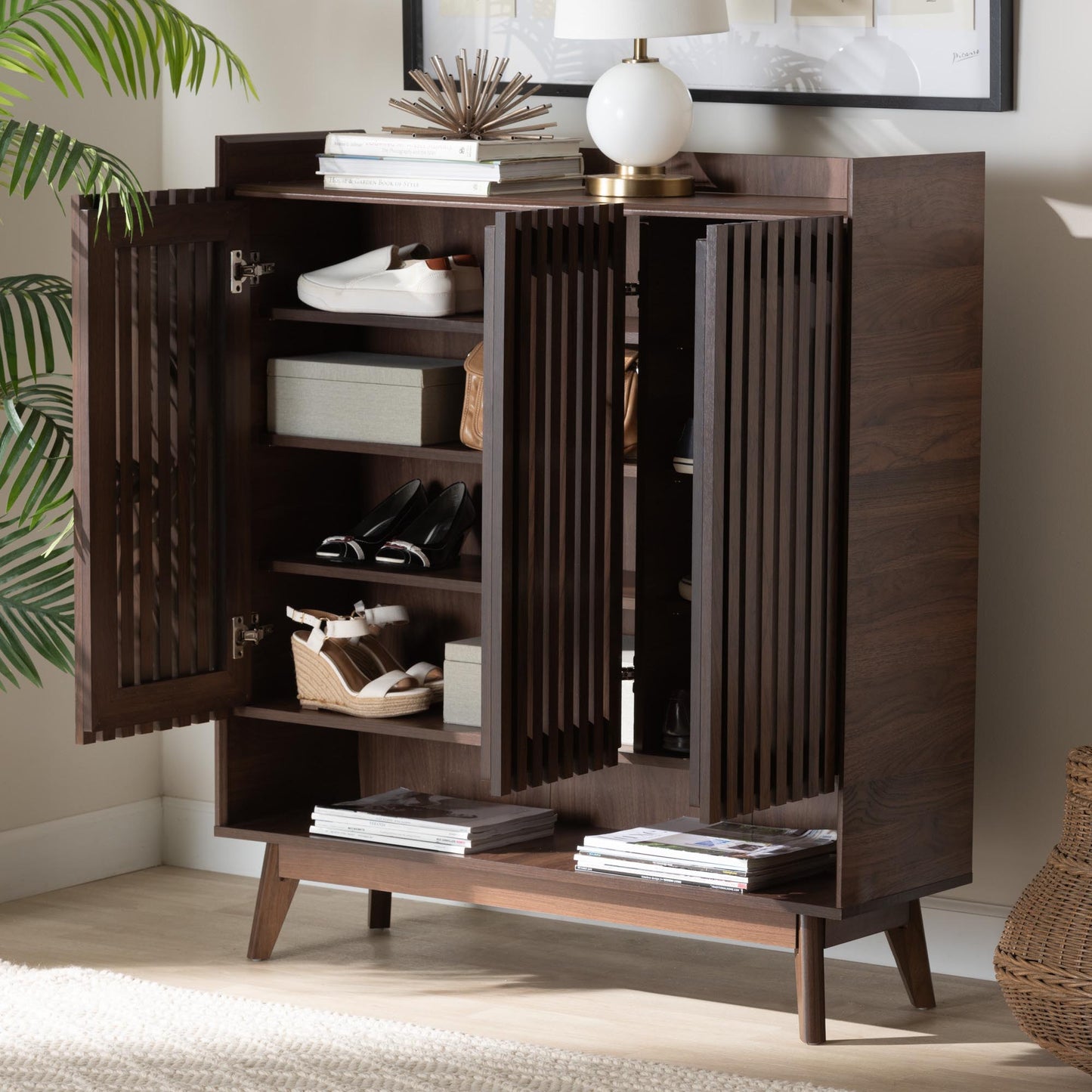 Lennon Mid - Century Modern Solid Wooden Entryway – handcrafted solid wood furniture