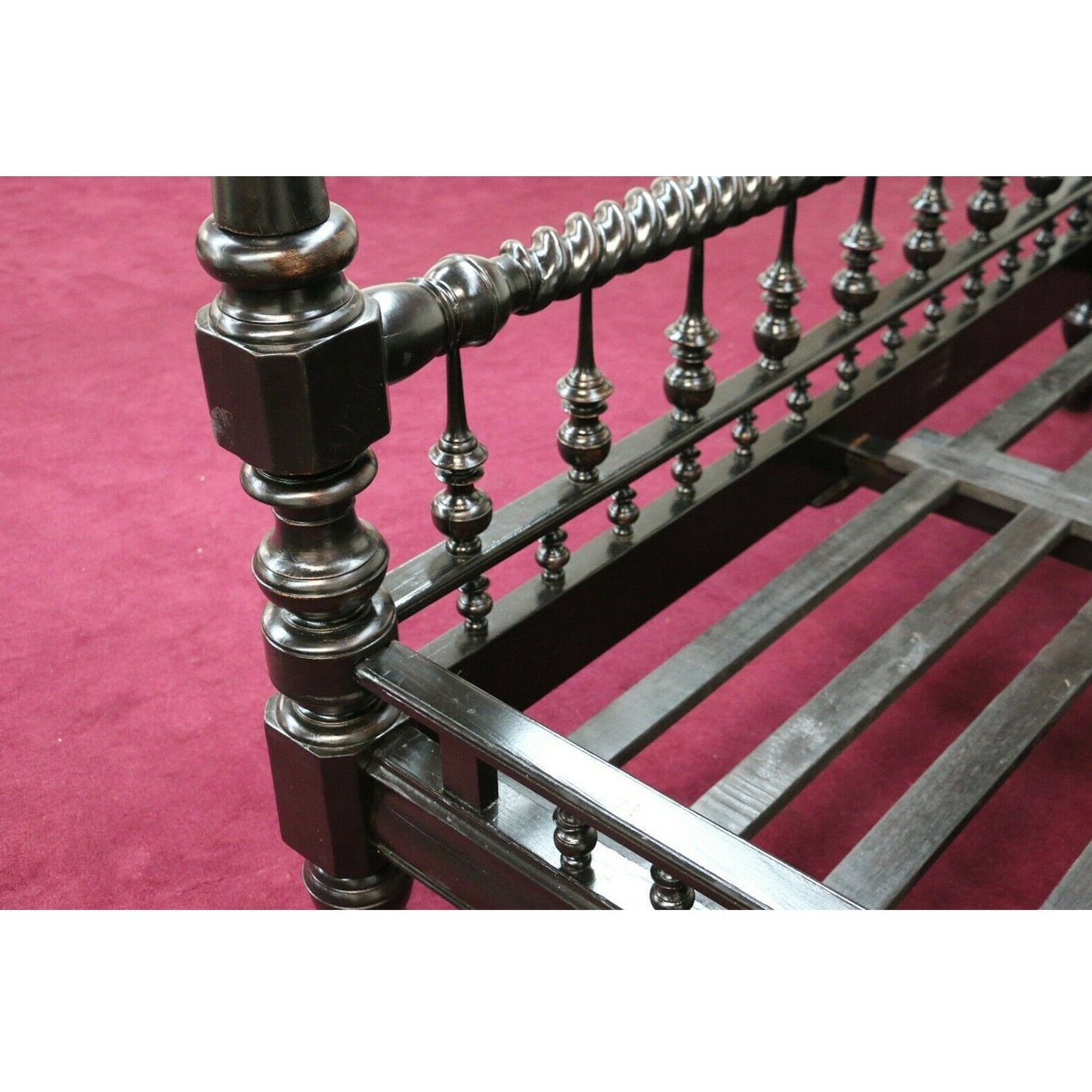 Mace Indian Hand Carved Wooden Colonial Posters Platform Bed – handcrafted solid wood furniture