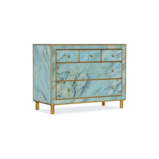 MAGNI Solid Mango Wood Five Drawer Chest – handcrafted solid wood furniture