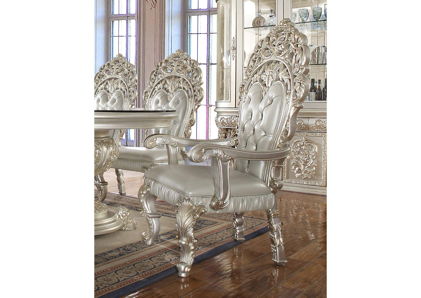 Magnisy Hand Carved European 8 Seater Dining Table Set – handcrafted solid wood furniture