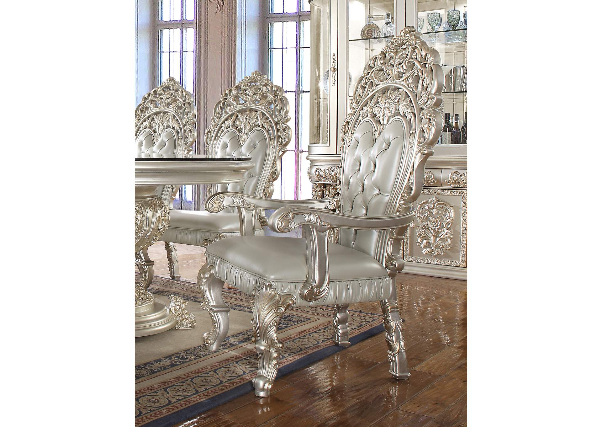 Magnisy Hand Carved European 8 Seater Dining Table Set – handcrafted solid wood furniture