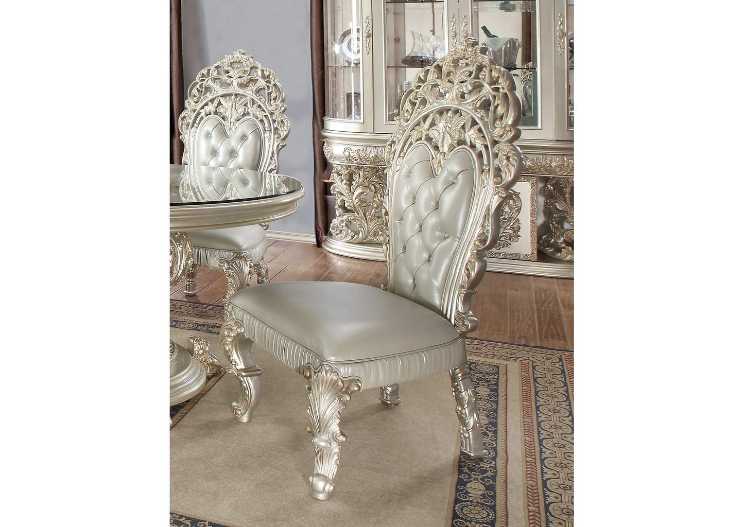 Magnisy Hand Carved European 8 Seater Dining Table Set – handcrafted solid wood furniture