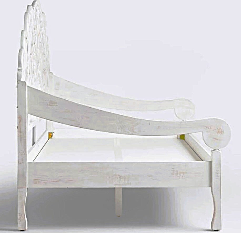 Mahal Hand Carved Indoor / Outdoor Daybed – handcrafted solid wood furniture