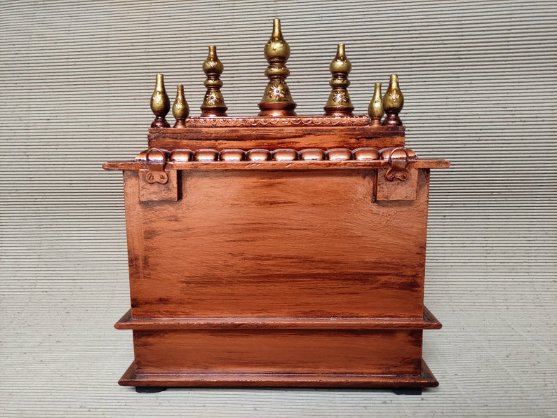 Mandla hand Carved Wooden Temple / Puja Ghar / Indian Temple – handcrafted solid wood furniture