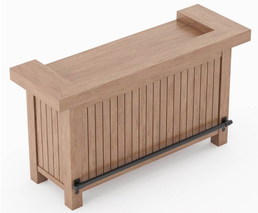 Miller Solid Wooden Bar Cabinet - Indoor / Outdoor – handcrafted solid wood furniture